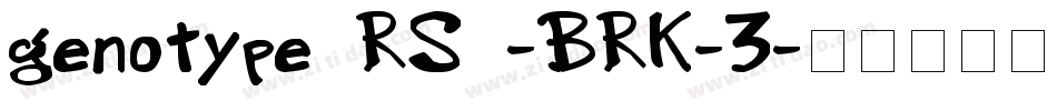 genotype RS -BRK-3字体转换